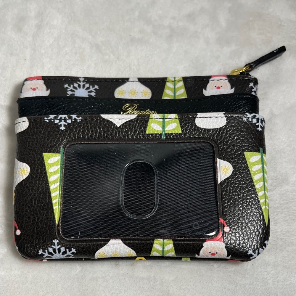 Buxton Black and Multicolor Wristlet